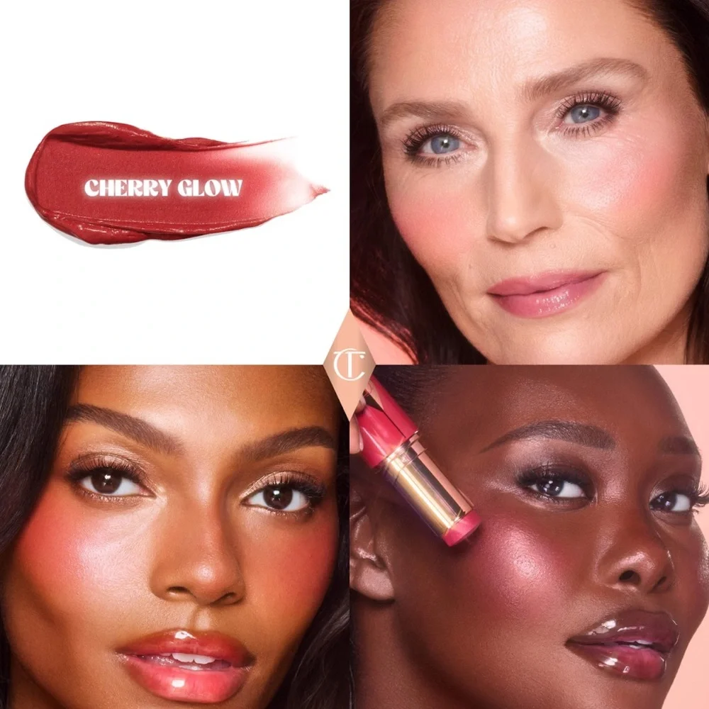Charlotte Tilbury Unreal Lip & Cheek Glow Blush Stick in Cherry Glow